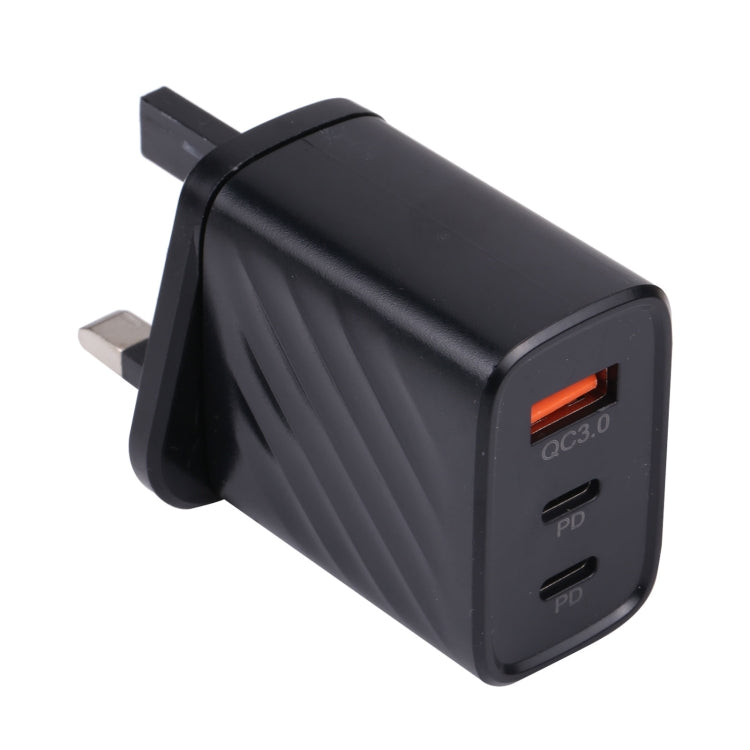 AR-892 3-in-1 QC3.0 PD20W USB + USB-C / 타입-C 벽면 여행용 충전기, EU 플러그, 영국 플러그