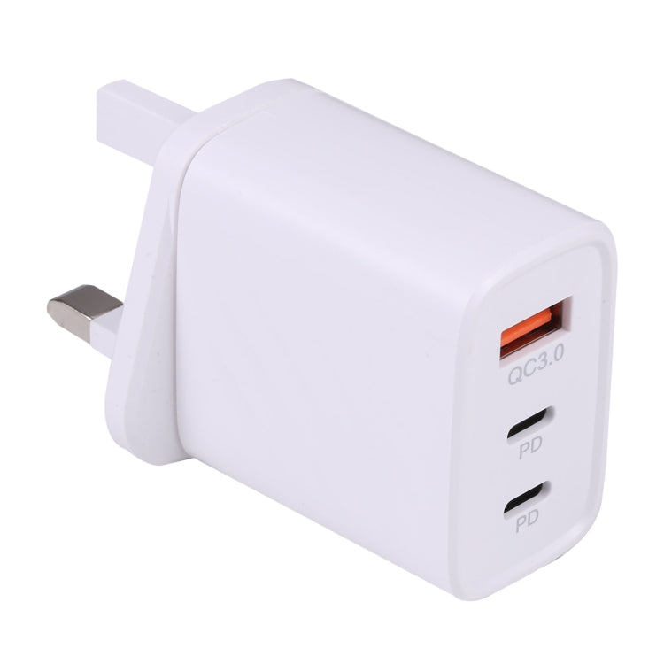 AR-892 3-in-1 QC3.0 PD20W USB + USB-C / 타입-C 벽면 여행용 충전기, EU 플러그, 영국 플러그