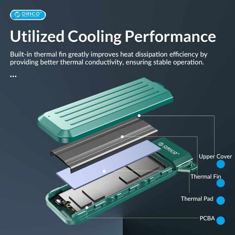 ORICO-USB3.1 Gen1 Type-C 6Gbps M.2 SATA SSD 인클로저