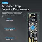ORICO-USB3.1 Gen1 Type-C 6Gbps M.2 SATA SSD 인클로저