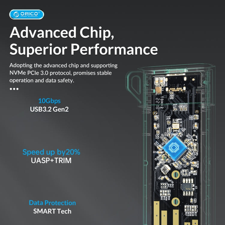 ORICO-USB3.1 Gen1 Type-C 6Gbps M.2 SATA SSD 인클로저