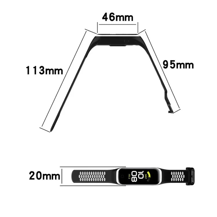 SM-R220 투톤 실리콘 시계 밴드, 삼성 갤럭시 핏 2용