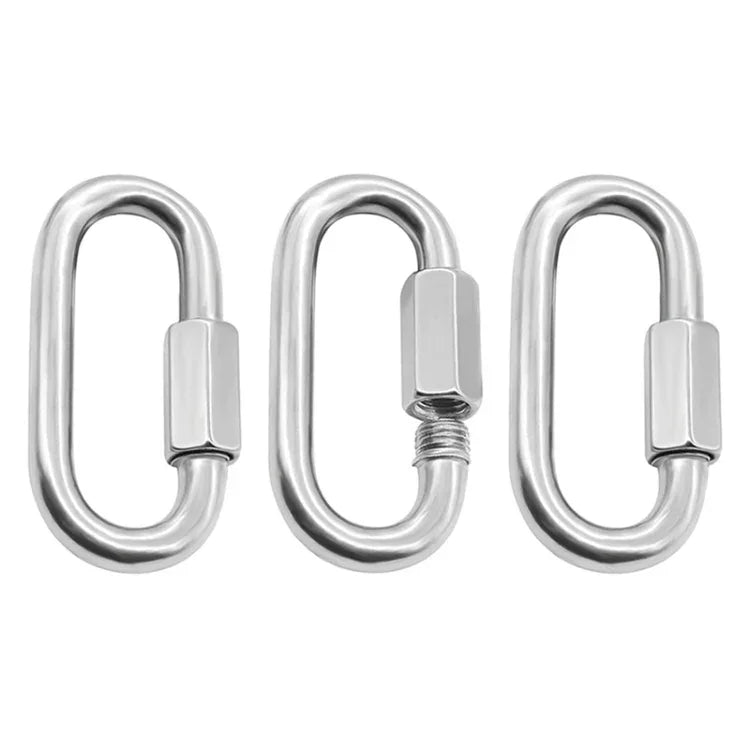 304 스테인리스 스틸 퀵 커넥트 링 런웨이 버클, 5개 3.5mm, 5개 4mm, 3개 5mm, 3개 6mm, 2개 7mm, 2개 8mm, 9mm, 10mm