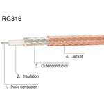 20cm 안테나 연장 RG316 동축 케이블