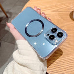 Frameless Glass CD MagSafe Case, For iPhone 14, For iPhone 14 Plus, For iPhone 14 Pro, For iPhone 14 Pro Max
