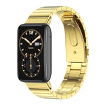 Mijobs Bamboo Stainless Steel Metal Watch Band, For Xiaomi Mi Band 7 Pro
