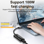 + Type-C + USB 암컷- Type-C 다기능 어댑터, DC5521 / 5525, DC7406, DC7909, 사각 포트
