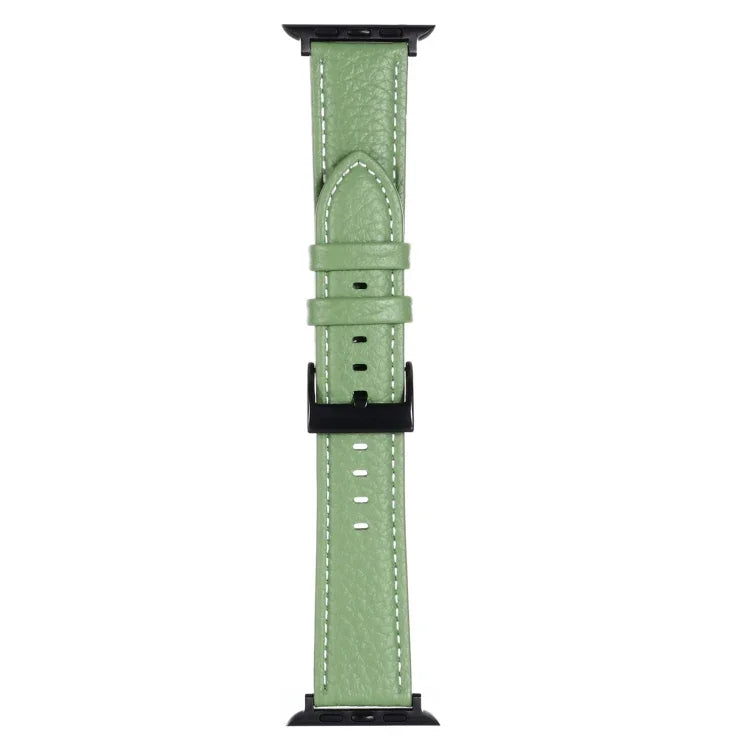 리치 텍스처 가죽 시계 밴드, 애플 워치 시리즈 7 45mm / 6&SE&5&4 44mm / 3&2&1 42mm, 7 41mm / 6&SE&5&4 40mm / 3&2&1 38mm용