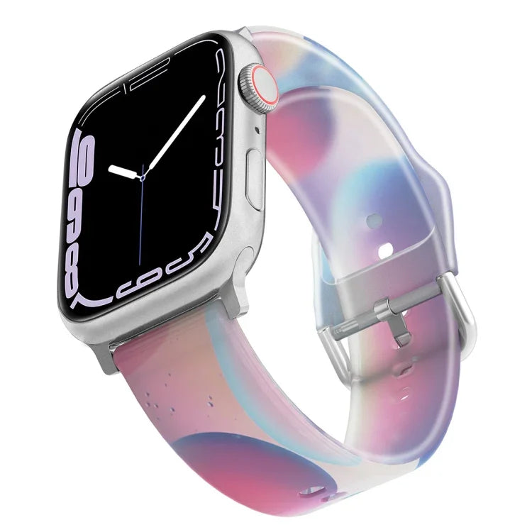 무광 반투명 실리콘 시계 밴드, 애플 워치 시리즈 7 45mm / 6&SE&5&4 44mm / 3&2&1 42mm, 7 41mm / 6&SE&5&4 40mm / 3&2&1 38mm용