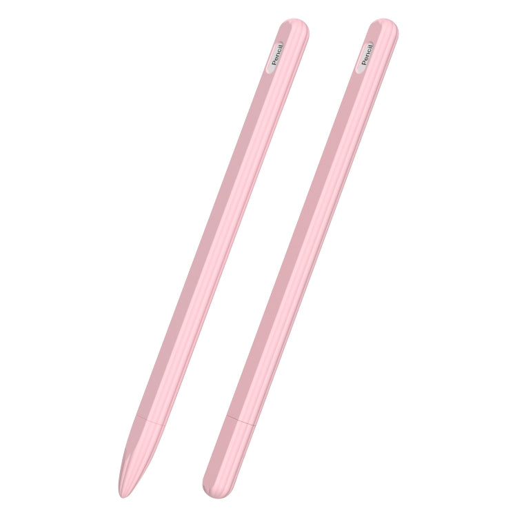 3-in-1 줄무늬 액체 실리콘 스타일러스 케이스와 두 개의 팁 캡, Apple Pencil 1용, Apple Pencil 2용