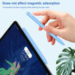 3-in-1 줄무늬 액체 실리콘 스타일러스 케이스와 두 개의 팁 캡, Apple Pencil 1용, Apple Pencil 2용