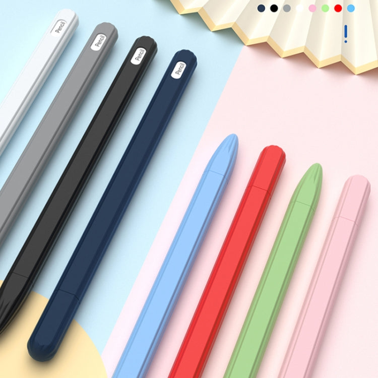 3-in-1 줄무늬 액체 실리콘 스타일러스 케이스와 두 개의 팁 캡, Apple Pencil 1용, Apple Pencil 2용
