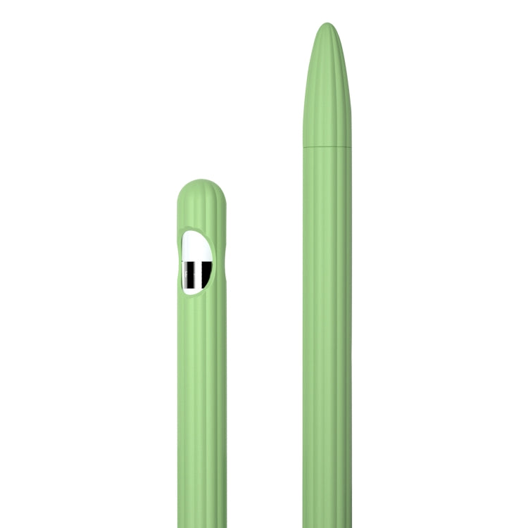 3-in-1 줄무늬 액체 실리콘 스타일러스 케이스와 두 개의 팁 캡, Apple Pencil 1용, Apple Pencil 2용