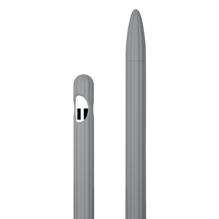 3-in-1 줄무늬 액체 실리콘 스타일러스 케이스와 두 개의 팁 캡, Apple Pencil 1용, Apple Pencil 2용