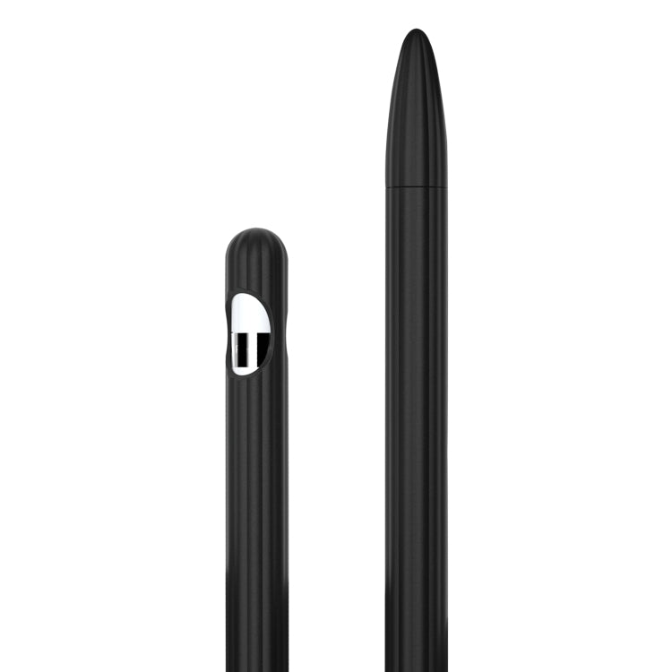 3-in-1 줄무늬 액체 실리콘 스타일러스 케이스와 두 개의 팁 캡, Apple Pencil 1용, Apple Pencil 2용