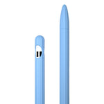 3-in-1 줄무늬 액체 실리콘 스타일러스 케이스와 두 개의 팁 캡, Apple Pencil 1용, Apple Pencil 2용