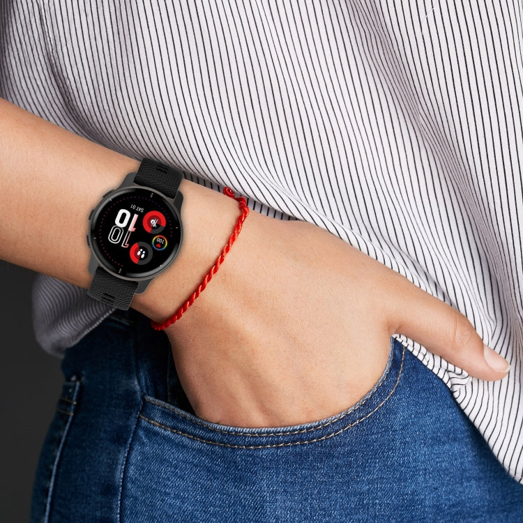 20mm Cross Textured Silicone Watch Band, For Garmin Venu 2Plus