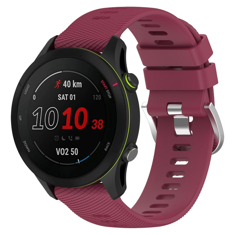18mm Cross Textured Silicone Watch Band, For Garmin Forerunner255S