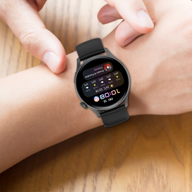 Solid Color Soft Silicone Watch Band, For Huawei Watch3 Pro New