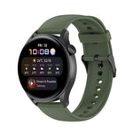 Solid Color Soft Silicone Watch Band, For Huawei Watch3 Pro New
