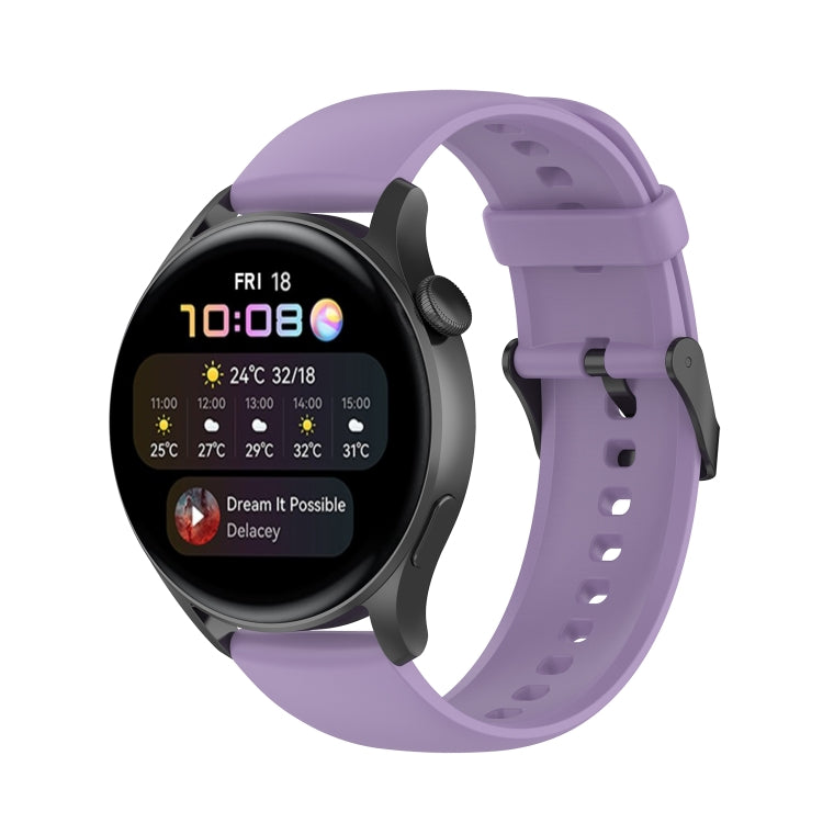 Solid Color Soft Silicone Watch Band, For Huawei Watch3 Pro New