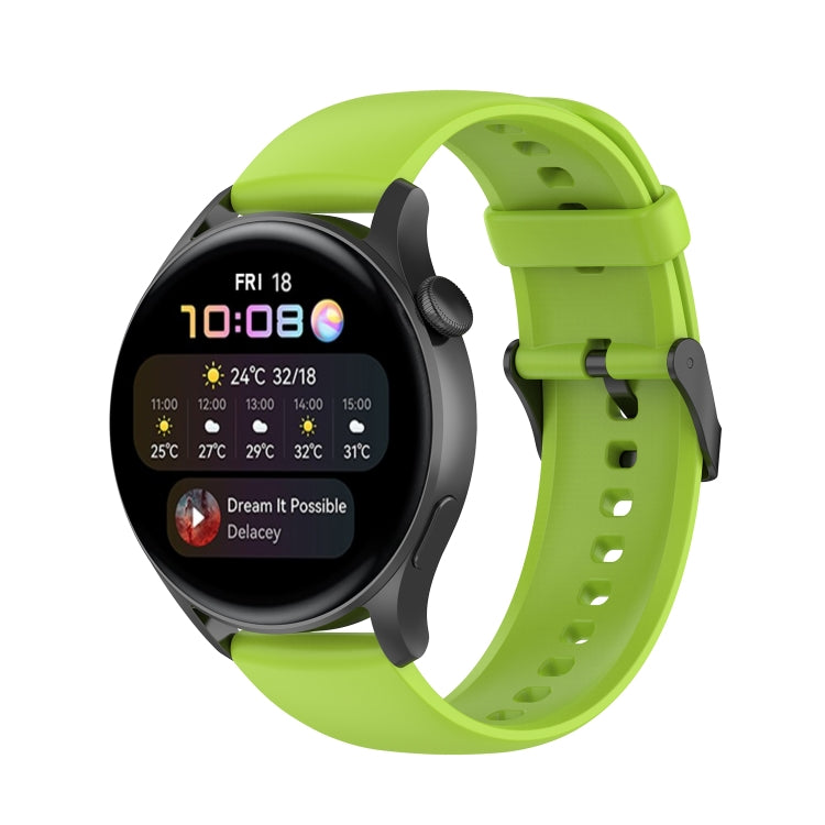 Solid Color Soft Silicone Watch Band, For Huawei Watch3 Pro New
