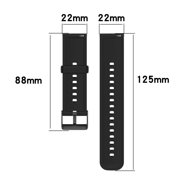 Solid Color Soft Silicone Watch Band, For Huawei Watch3 Pro New