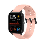 For Amazfit GTS4 Mini Solid Color Soft Silicone Watch Band, S Size, Large Size