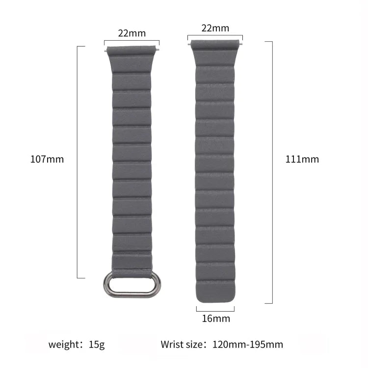 22mm 자석 버클 가죽 시계 밴드, 삼성 갤럭시 워치3 45mm용