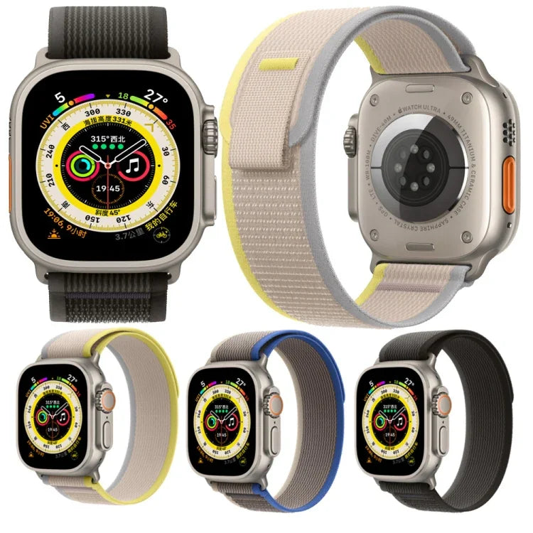Apple Watch Series 8&7 41mm / SE 2&6&SE&5&4 40mm용 나일론 시계줄, Apple Watch 42mm / 41mm / 40mm / 38mm용