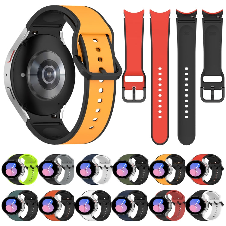 투톤 실리콘 시계줄, 삼성 갤럭시 워치4 클래식 46mm / 워치4 44mm용, 삼성 갤럭시 워치4 클래식 42mm / 워치4 40mm용, 삼성 갤럭시 워치5 프로 / 워치5용