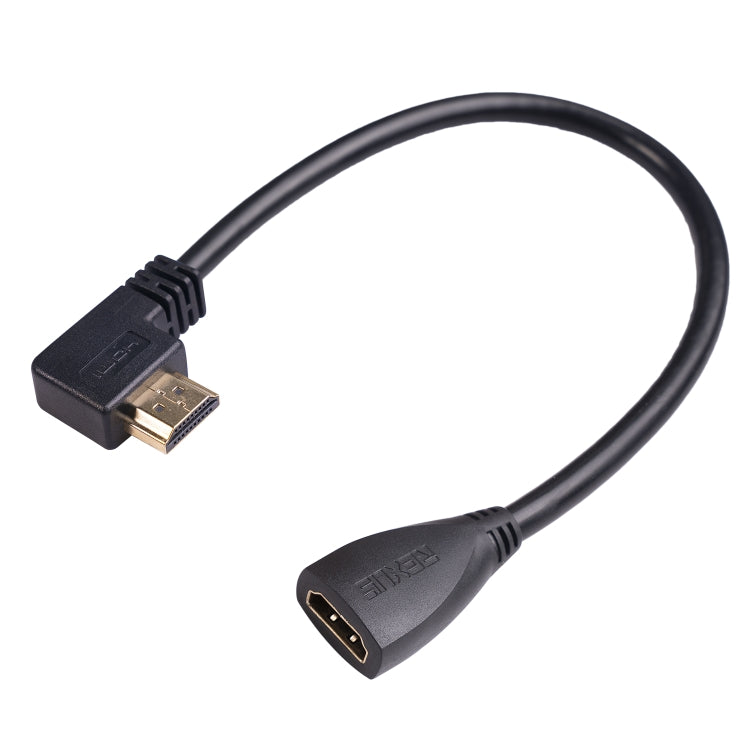 HDL-03 30cm HDMI 수컷 엘보우-암컷 어댑터 케이블, 왼쪽 각도, 90도, 270도