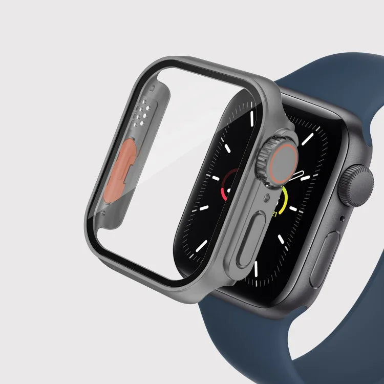 Apple Watch 시리즈 9 / 8 / 7 45mm용 분리형 버튼이 있는 필름 PC 시계 케이스, Apple Watch 시리즈 9 / 8 / 7 45mm용
