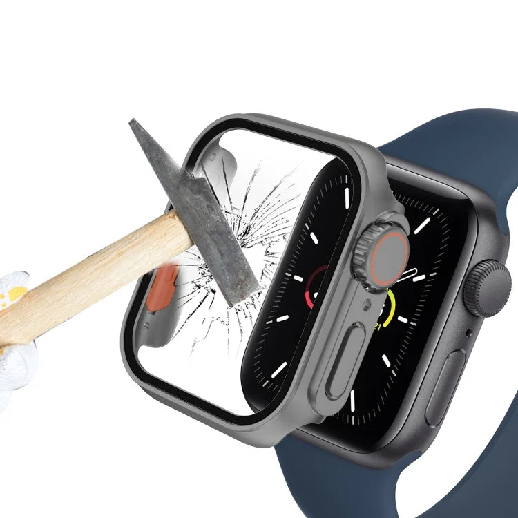 Apple Watch 시리즈 9 / 8 / 7 45mm용 분리형 버튼이 있는 필름 PC 시계 케이스, Apple Watch 시리즈 9 / 8 / 7 45mm용