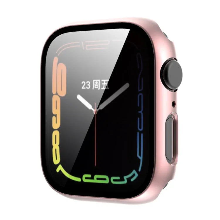 강화유리 필름 도금 PC 시계 케이스, Apple Watch Series 9 / 8 & 7 45mm용, Apple Watch Series 9 / 8 & 7 41mm용