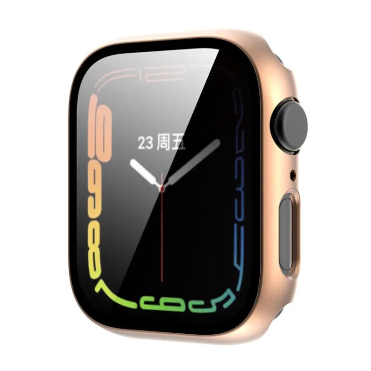 강화유리 필름 도금 PC 시계 케이스, Apple Watch Series 9 / 8 & 7 45mm용, Apple Watch Series 9 / 8 & 7 41mm용