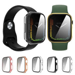 강화유리 필름 도금 PC 시계 케이스, Apple Watch Series 9 / 8 & 7 45mm용, Apple Watch Series 9 / 8 & 7 41mm용