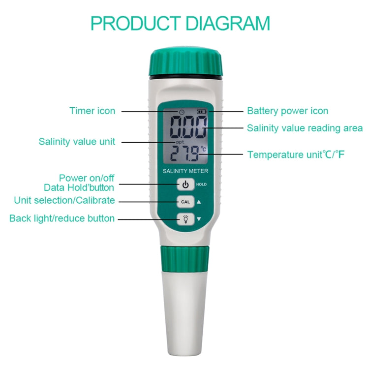 SmartSensor AR8012 휴대용 디지털 염도계, AR8012