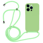 Crossbody Lanyard Liquid Silicone Case, For iPhone 13 Pro Max, For iPhone 12, For iPhone 12 Pro