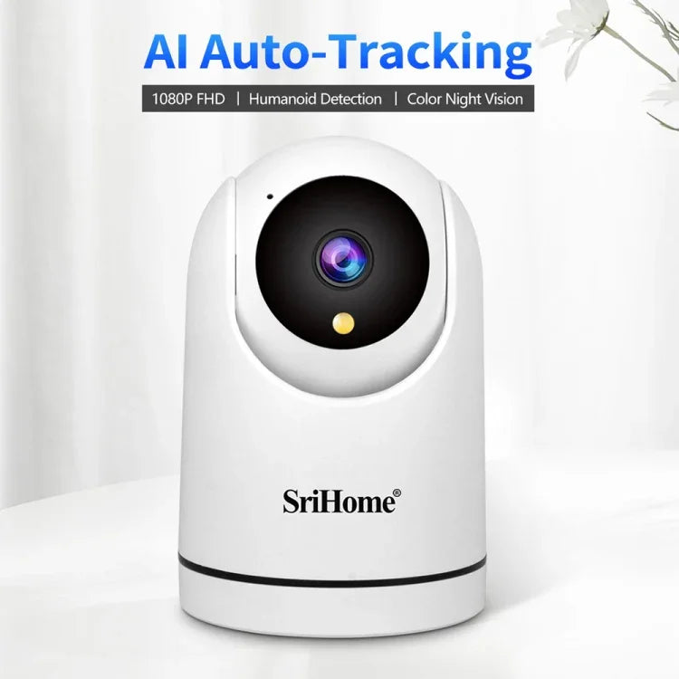SriHome SH042 2.0MP 1080P HD AI WiFi 팬틸트 감시 카메라, SH042
