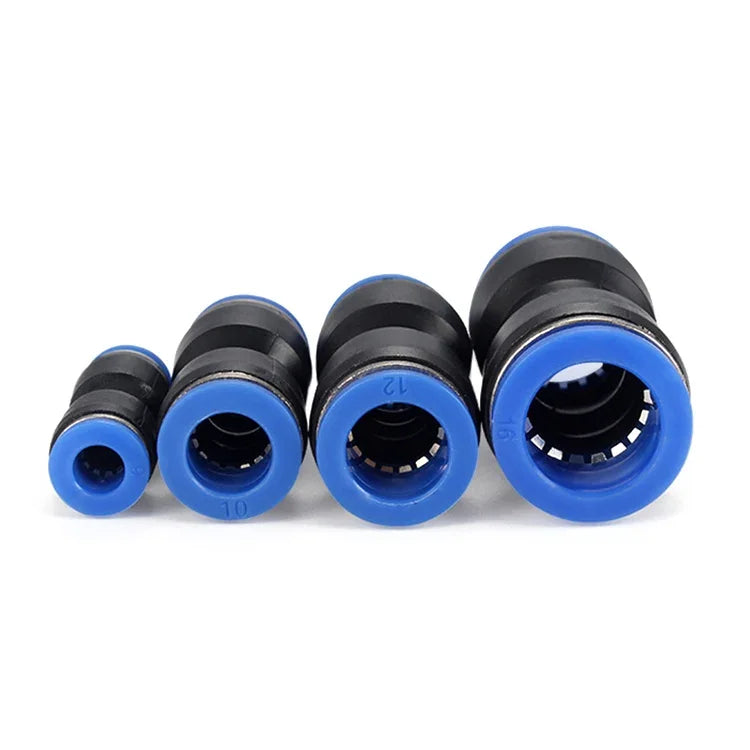 LAIZE 10pcs PU Plastic Straight Pneumatic Quick Fitting Connector, PU-4, PU-6, PU-8, PU-10, PU-12, PU-14, PU-16
