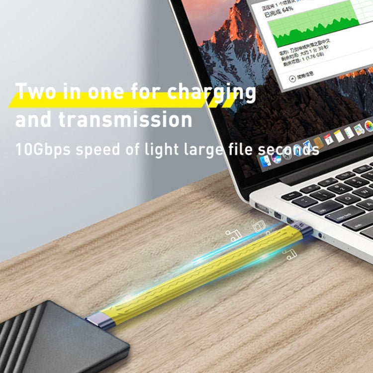 100W 10Gbps USB-C/Type-C to USB-C/Type-C FPC 유연한 데이터 케이블, 길이: 13.8cm, 10Gbps USB-C/Type-C to USB-C/Type-C