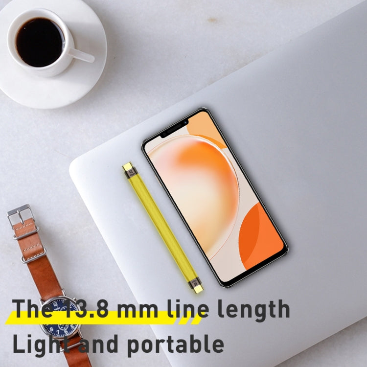 100W 40Gbps USB-C/Type-C to USB-C/Type-C FPC 유연한 데이터 케이블, 길이: 13.8cm, 40Gbps USB-C/Type-C to USB-C/Type-C