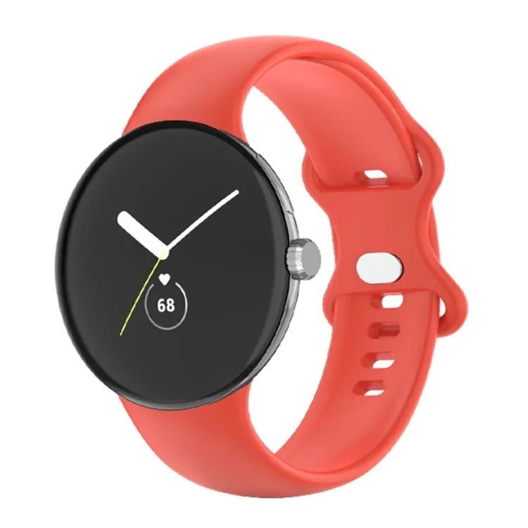 Google Pixel Watch 4 / 3 / 2 / 1 41mm 단색 실리콘 시계줄, 남성용, 여성용