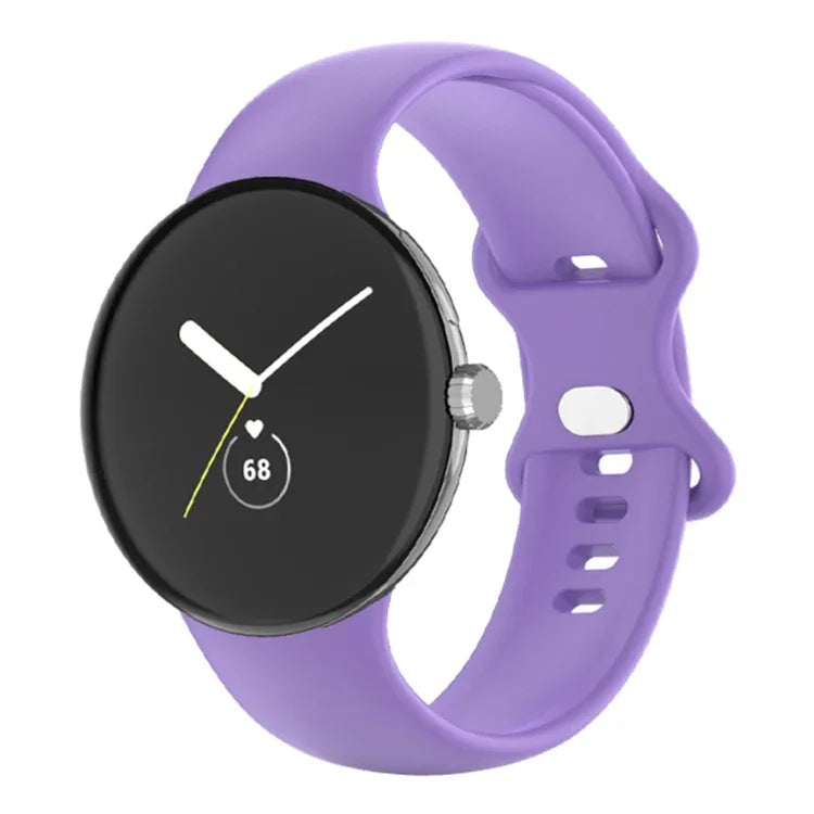 Google Pixel Watch 4 / 3 / 2 / 1 41mm 단색 실리콘 시계줄, 남성용, 여성용