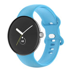 Google Pixel Watch 4 / 3 / 2 / 1 41mm 단색 실리콘 시계줄, 남성용, 여성용