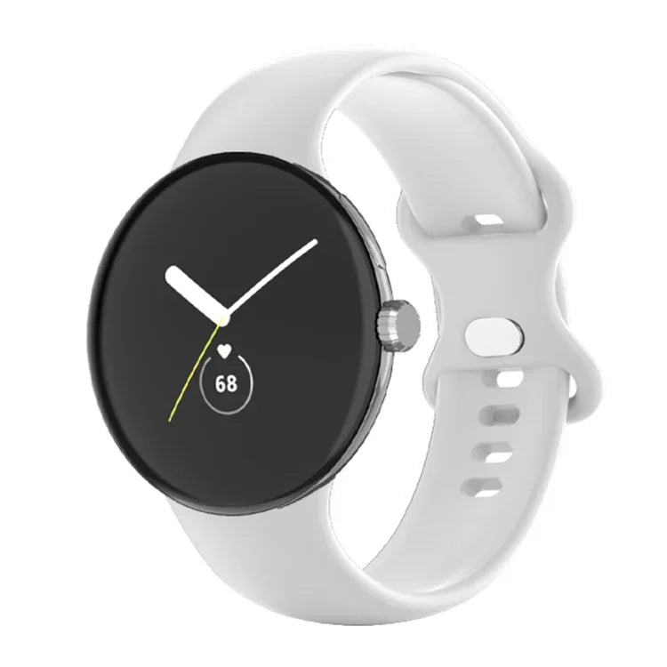 Google Pixel Watch 4 / 3 / 2 / 1 41mm 단색 실리콘 시계줄, 남성용, 여성용