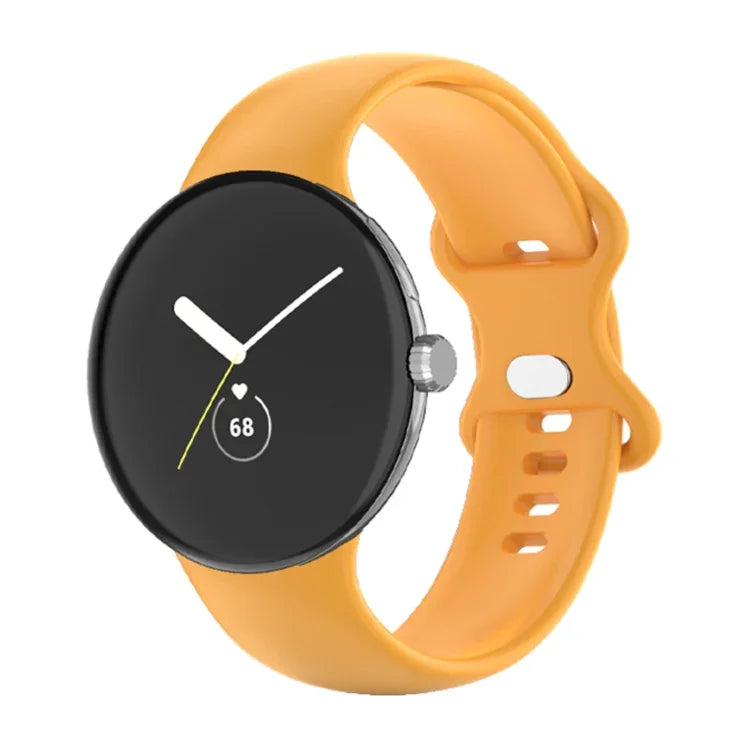 Google Pixel Watch 4 / 3 / 2 / 1 41mm 단색 실리콘 시계줄, 남성용, 여성용