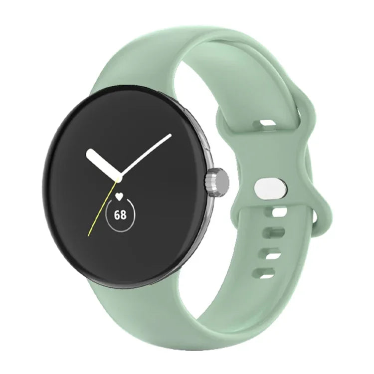Google Pixel Watch 4 / 3 / 2 / 1 41mm 단색 실리콘 시계줄, 남성용, 여성용