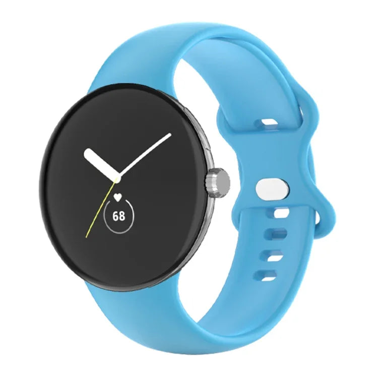 Google Pixel Watch 4 / 3 / 2 / 1 41mm 단색 실리콘 시계줄, 남성용, 여성용
